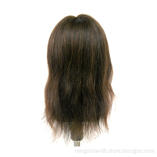 100% Really Human Hair Male Mannequin Head Barber Professional Practice Haircut Training Model